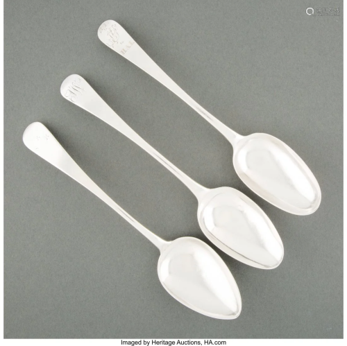74420: Three American Coin Silver Table Spoons, second