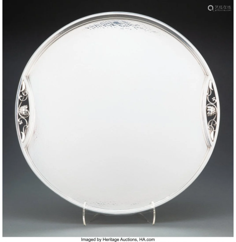 74254: A Georg Jensen No. 483 Silver Two-Handled Tray D