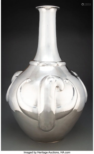 74354: A Massive Graziella Laffi Silver Floor Vase, Lim