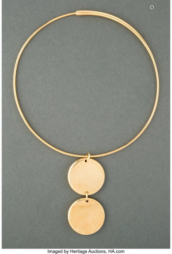 74303: A Georg Jensen No. 1450 Zero 18K Gold Necklace D