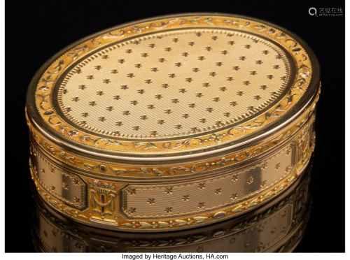 74142: A Pierre LeClère Gold Snuff Box, Paris, 1786-17