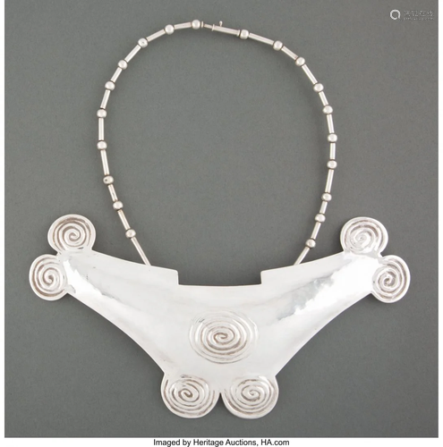 74359: A Graziella Laffi Silver Necklace, Lima, Peru, c