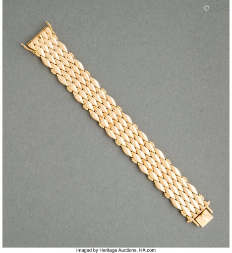 74277: A Georg Jensen No. 350 18K Gold Bracelet Designe