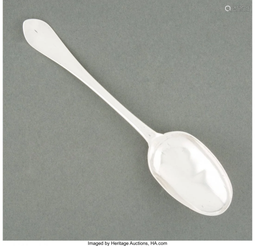 74416: A Jacob Hurd Coin Silver Spoon, Boston, 1725-175