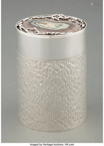 74346: A Deakin & Francis Silver Cigarette Jar, Birming