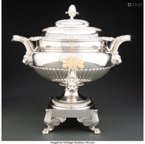 74104: A Paul Storr Regency Silver Tea Urn, London, 181