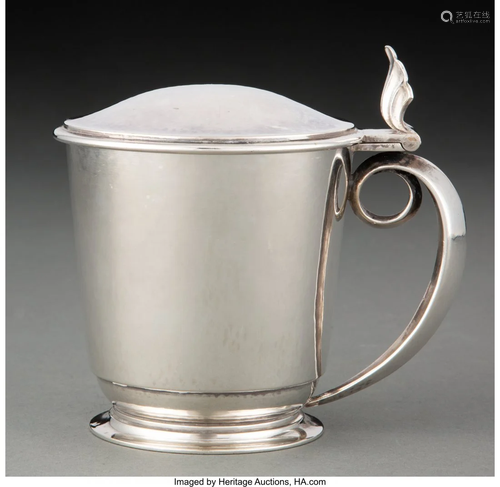 74281: A Georg Jensen No. 566 Silver Tankard Designed b