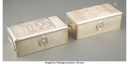 74129: A Pair of Edward Farrell Gilt Silver Boxes, Lond