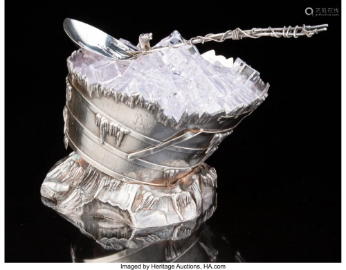 74066: A Gorham Mfg. Co. Barrel-form Silver Ice Bucket