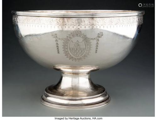 74127: A Hester Bateman Silver Punch Bowl, London, 1781