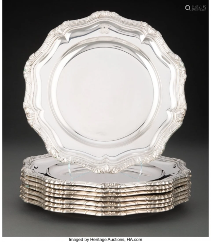 74197: A Set of Eight Anton Michelsen Silver Plates, Co