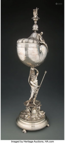 74209: A K. Anderson Nautical Figural Silver Trophy, St