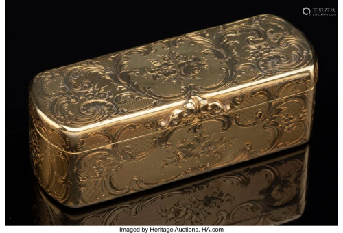 74155: An Albert Boulanger Gold Snuff Box, Paris, mid-1