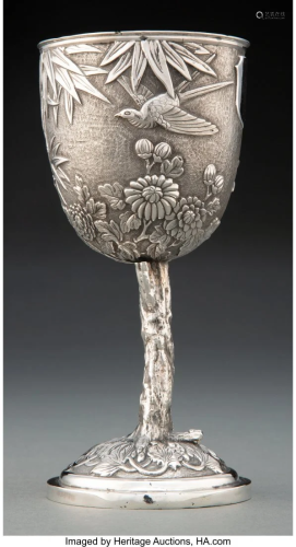 74222: A Wang Hing Chinese Export Silver Goblet, Hong K