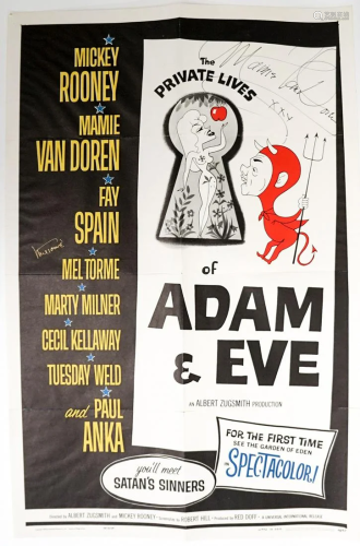 Private Lives of Adam & Eve Signed Poster