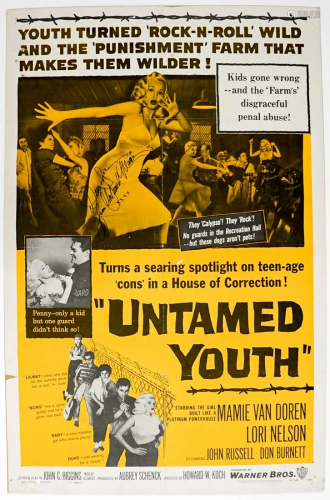 Mamie Van Doren in Untamed Youth Signed Poster
