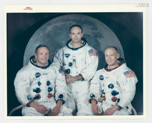 Apollo 11 Crew Red Letter A Kodak Paper Photograph