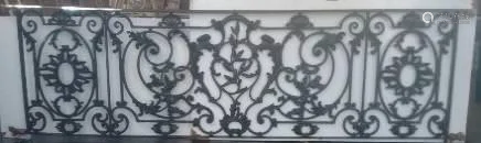 ORNATE FRENCH CAST IRON BALCONY RAILING C.1890