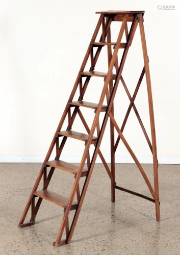 FOLDING FRENCH LIBRARY LADDER CIRCA 1920