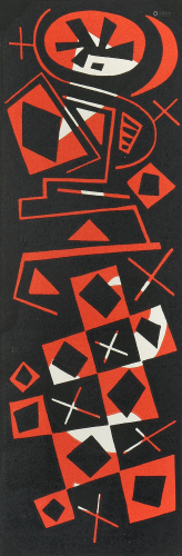 Otto Nebel, Untitled (Abstract Red and Black)