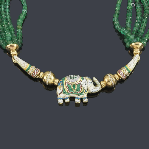 PERODRI Necklace with central motif in the shape of