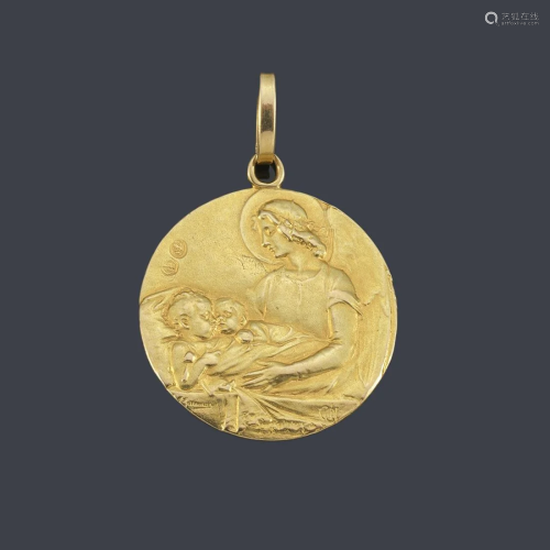 Devotional medal with the Image of the Guardian Angel