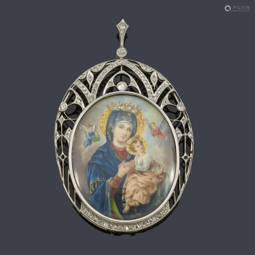 Devotional 'Art Deco' medal with the Image of the