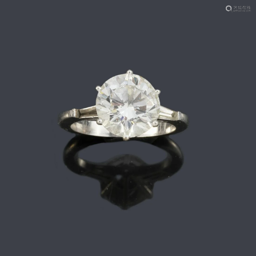 J.YANES Solitaire with brilliant of approx. 4.01 ct