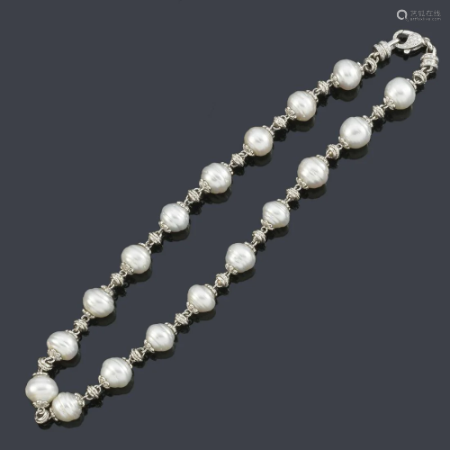 Australian baroque pearl necklace approx. 11.41 -