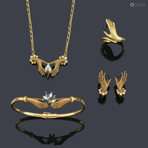 CARRERA Y CARRERA Necklace, bracelet, earrings and