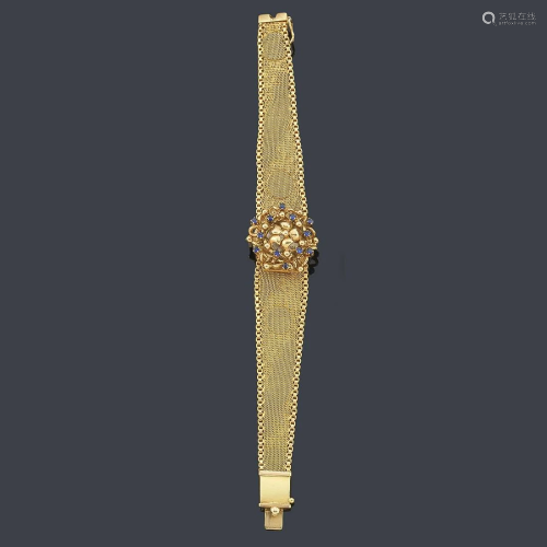 CURTIS, ladies' jewel watch with 18 K yellow gold case
