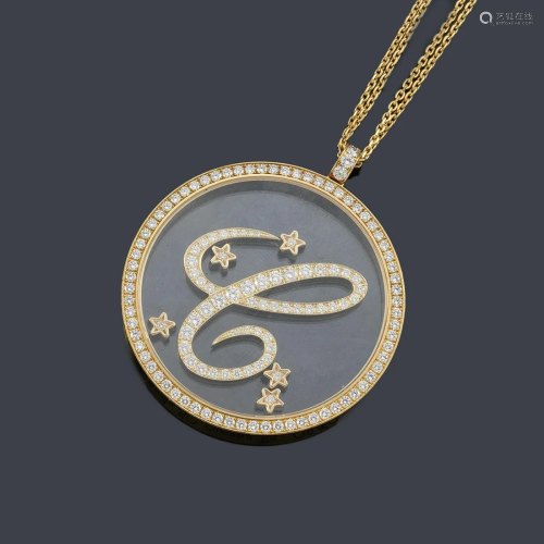 CHOPARD Pendant with the letter 'C' in diamonds,