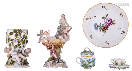 A collection of various Saxony porcelain items, 18th -