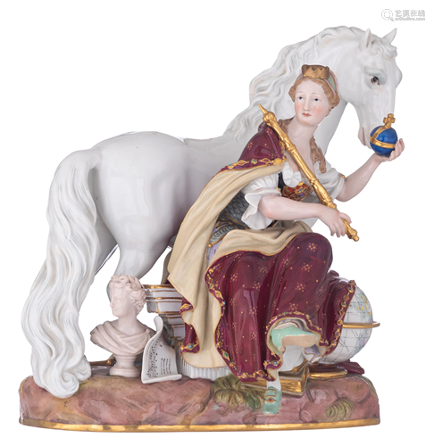 A Meissen porcelain figurine group, â€˜Europaâ€™ for