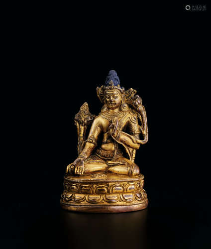 十二世纪 铜鎏金莲花手观音坐像