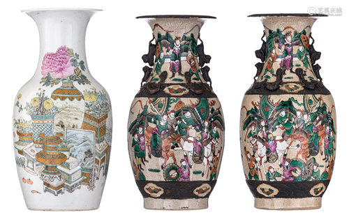 A Chinese Qianjiangcai vase, Republic period - added a