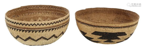 Two Northern California Yukok/Karok Baskets