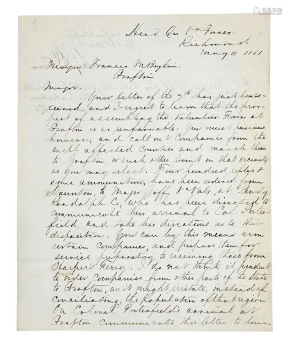 Robert E. Lee Signed Letter