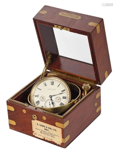 Waltham Eight Day Ship's Chronometer and Case