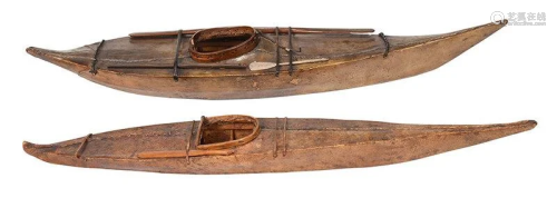 Two Inuit Kayak Models