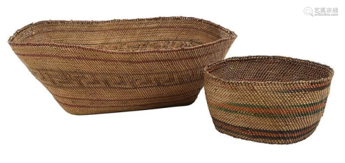 Two Northwest Coast Baskets