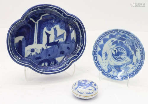 Animal Decorated Blue & White Porcelain