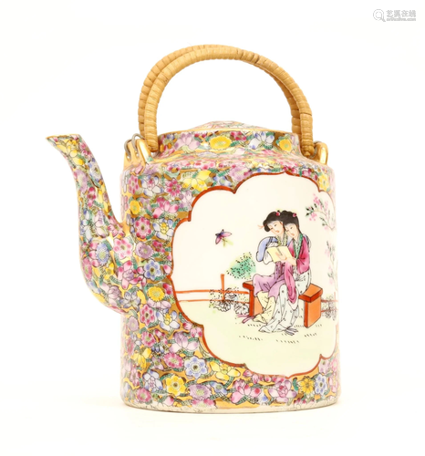 Famille Rose Millefleurs Teapot