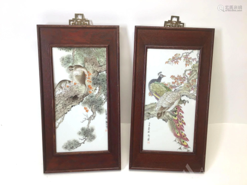 Chinese Painted Porcelain Plaques