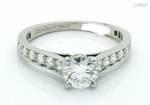 Cartier Platinum 950 Engagement Ring Sz 5.25