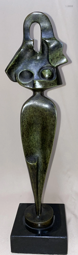 ARCHIPENKO UKRAINIAN AMERICAN BRONZE SCULPTURE CU…