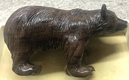 Russian hand carved jasper bear