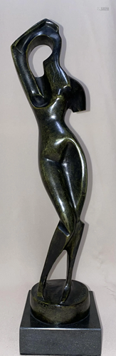 Archipenko ukrainian american bronze sculpture woman