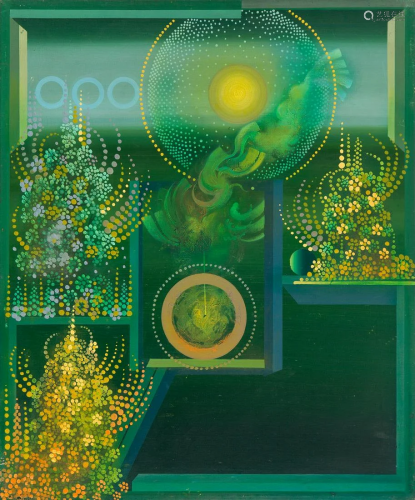 Henryk Plociennik (1933 - 2020) Green composition