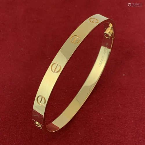 Cartier Love Bracelet 18K Yellow Gold Size19